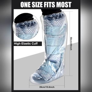 50 Pcs Water Proof Leg Cast Cover Non-Slip Sleeve Wrap for Broken Wounded Legs